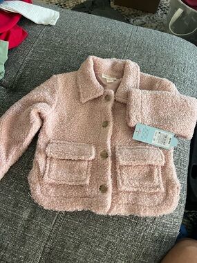 Cat & Jack Soft Pink Teddy Pea Coat for Kids
